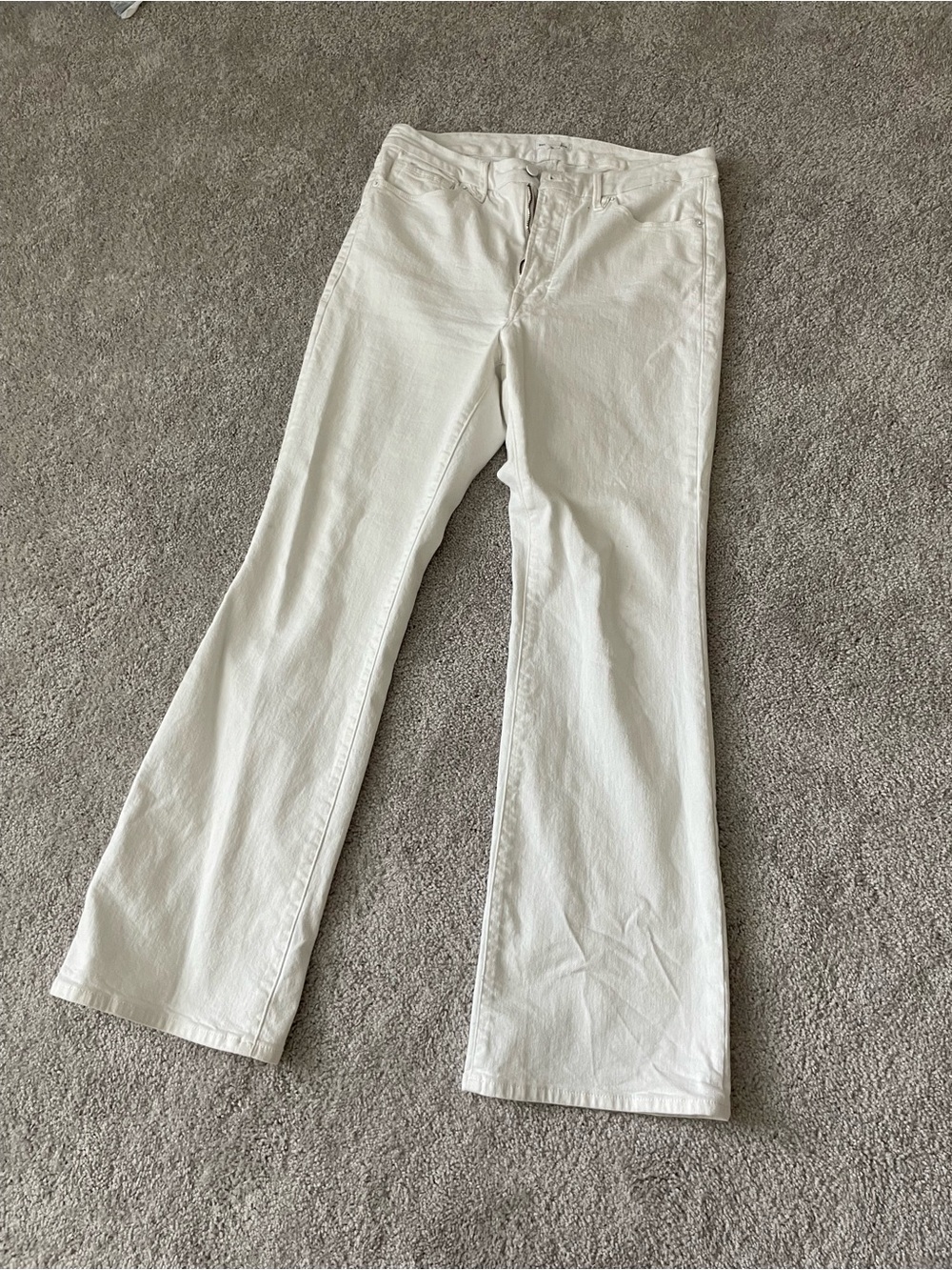 Good American White Flare Jeans